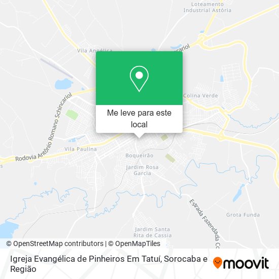 Igreja Evangélica de Pinheiros Em Tatuí mapa