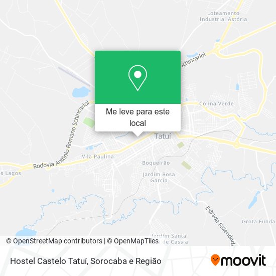 Hostel Castelo Tatuí mapa