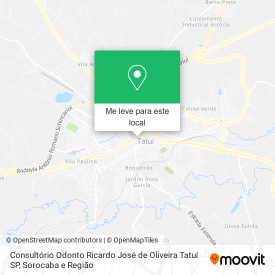 Consultório Odonto Ricardo José de Oliveira Tatuí SP mapa