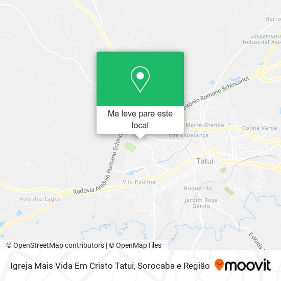 Igreja Mais Vida Em Cristo Tatui mapa