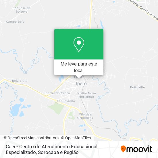 Caee- Centro de Atendimento Educacional Especializado mapa