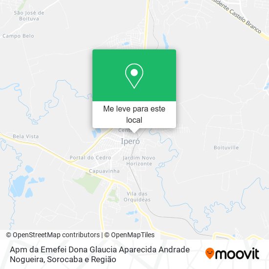 Apm da Emefei Dona Glaucia Aparecida Andrade Nogueira mapa