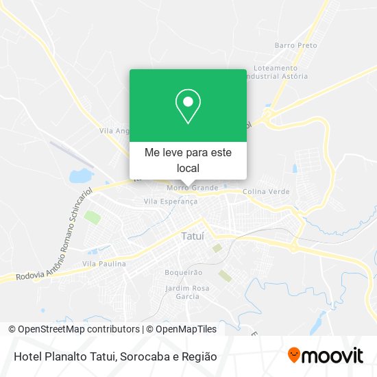 Hotel Planalto Tatui mapa