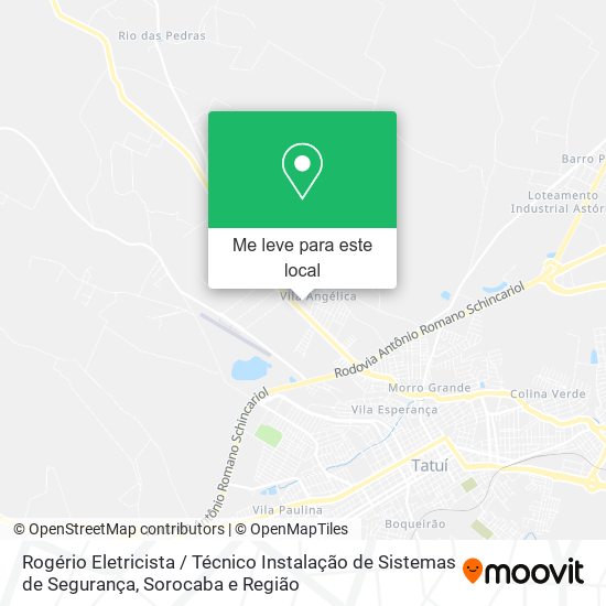 Rogério Eletricista / Técnico Instalação de Sistemas de Segurança mapa