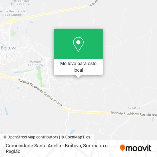 Comunidade Santa Adélia - Boituva mapa