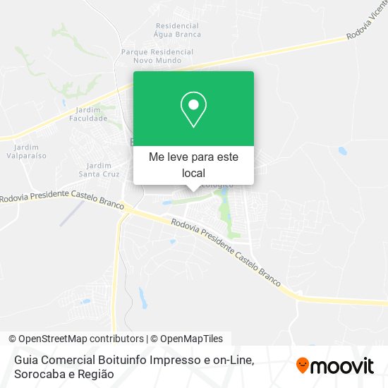 Guia Comercial Boituinfo Impresso e on-Line mapa