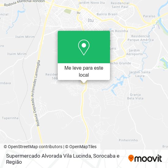 Supermercado Alvorada Vila Lucinda mapa