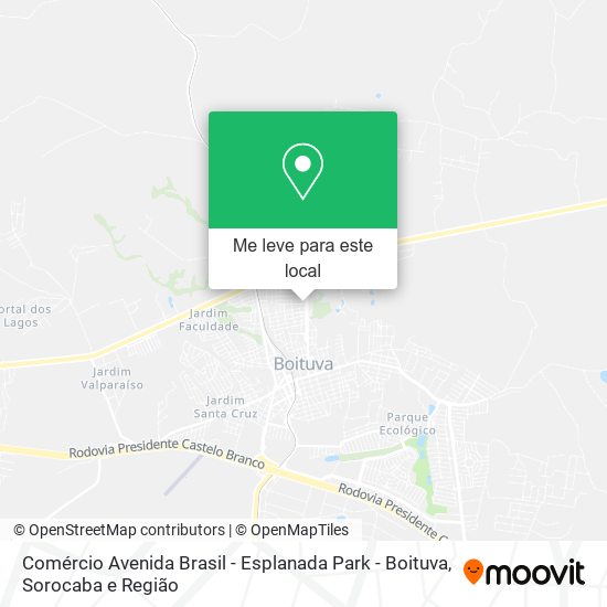 Comércio Avenida Brasil - Esplanada Park - Boituva mapa