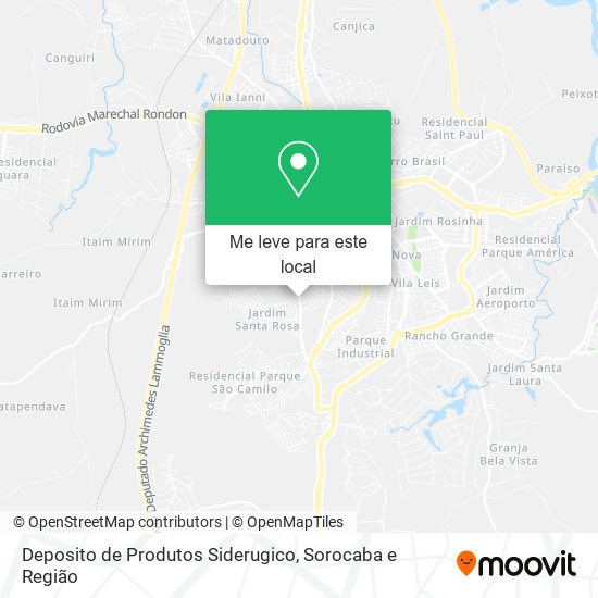 Deposito de Produtos Siderugico mapa