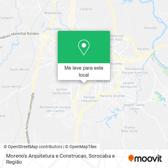 Moreno's Arquitetura e Construcao mapa