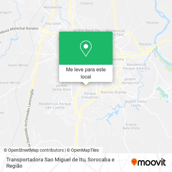 Transportadora Sao Miguel de Itu mapa