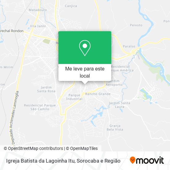 Igreja Batista da Lagoinha Itu mapa