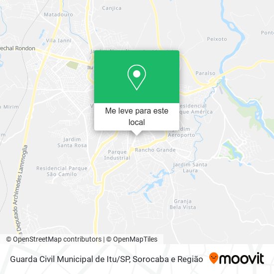 Guarda Civil Municipal de Itu / SP mapa