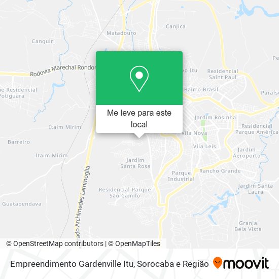 Empreendimento Gardenville Itu mapa