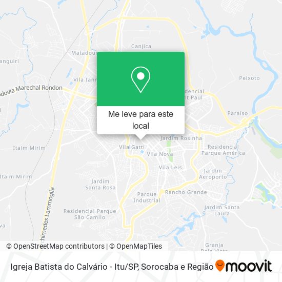 Igreja Batista do Calvário - Itu / SP mapa