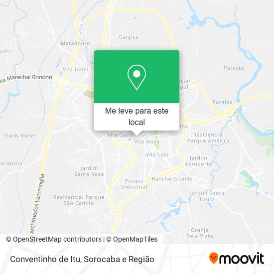 Conventinho de Itu mapa