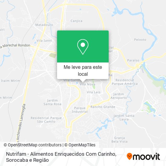 Nutrifam - Alimentos Enriquecidos Com Carinho mapa