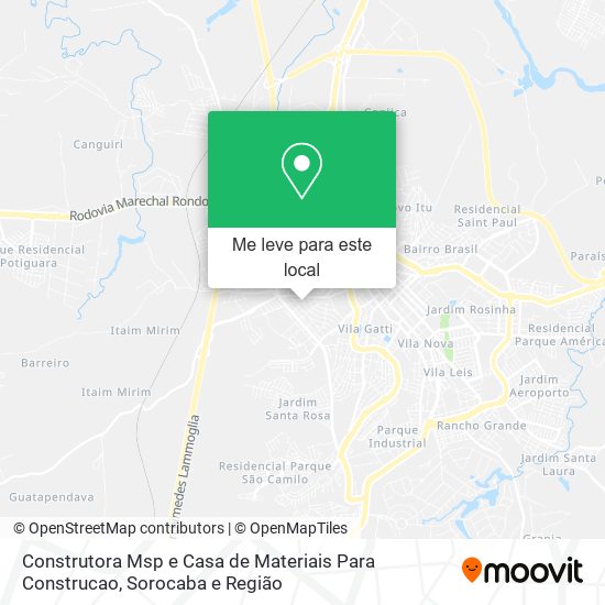 Construtora Msp e Casa de Materiais Para Construcao mapa