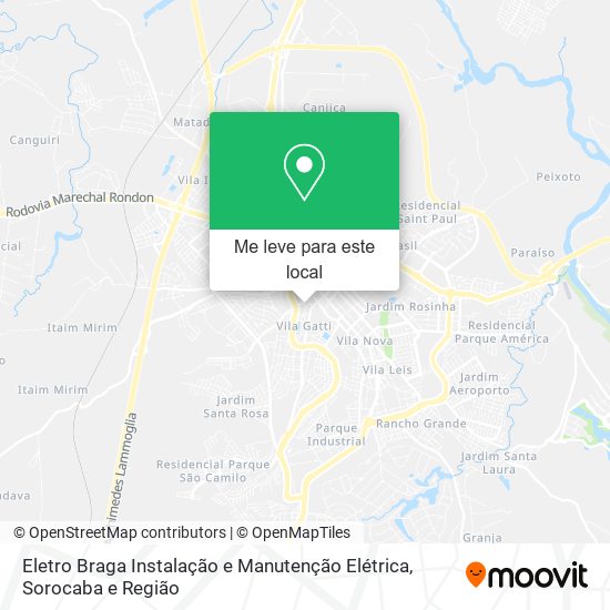 Eletro Braga Instalação e Manutenção Elétrica mapa