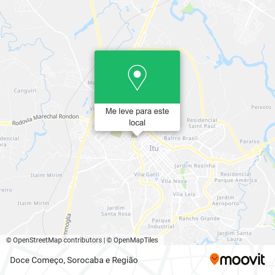 Doce Começo mapa