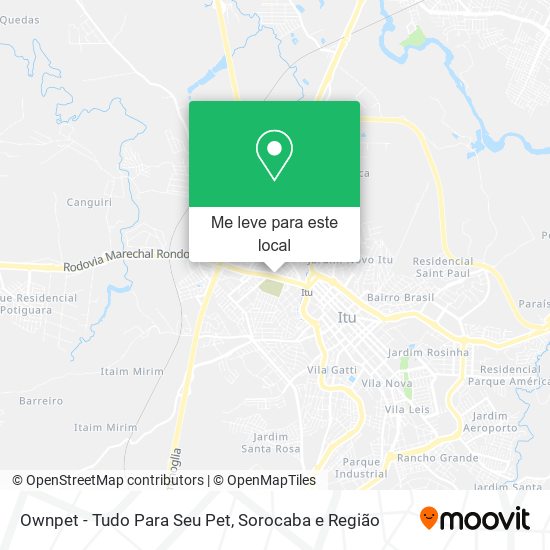 Ownpet - Tudo Para Seu Pet mapa