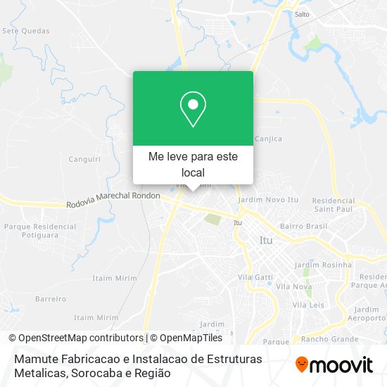 Mamute Fabricacao e Instalacao de Estruturas Metalicas mapa