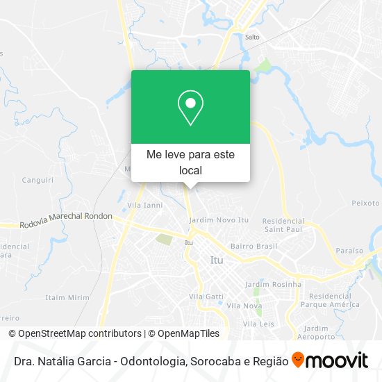 Dra. Natália Garcia - Odontologia mapa