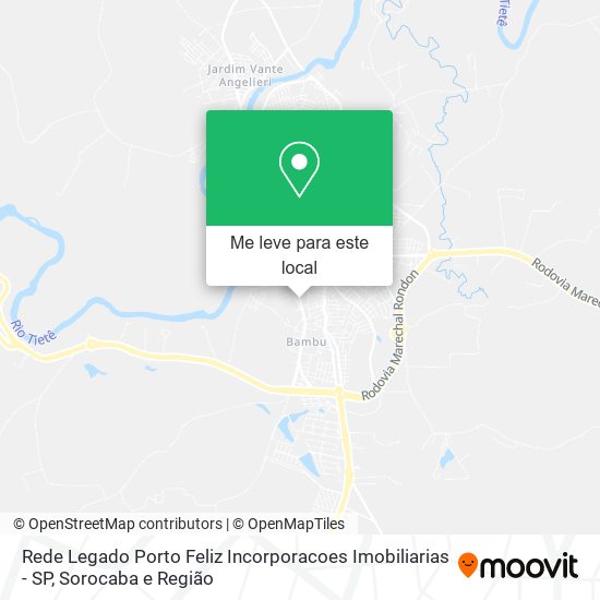 Rede Legado Porto Feliz Incorporacoes Imobiliarias - SP mapa