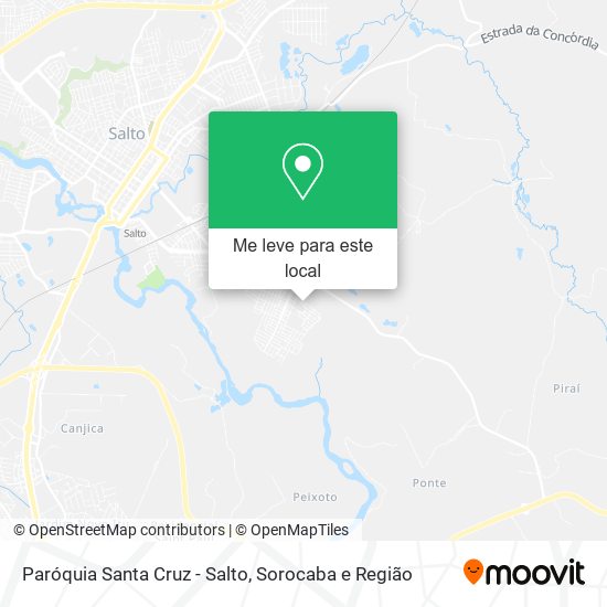 Paróquia Santa Cruz - Salto mapa