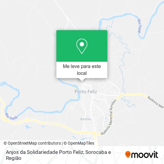 Anjos da Solidariedade Porto Feliz mapa