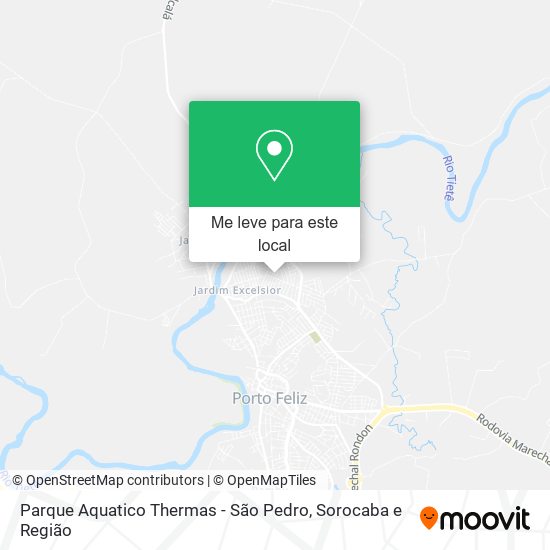Parque Aquatico Thermas - São Pedro mapa