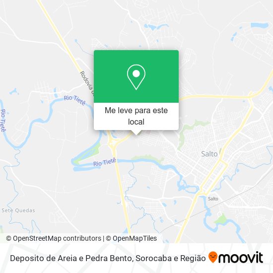 Deposito de Areia e Pedra Bento mapa