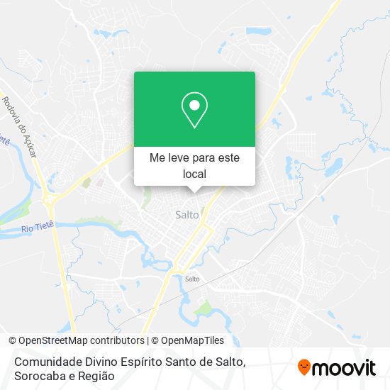 Comunidade Divino Espírito Santo de Salto mapa