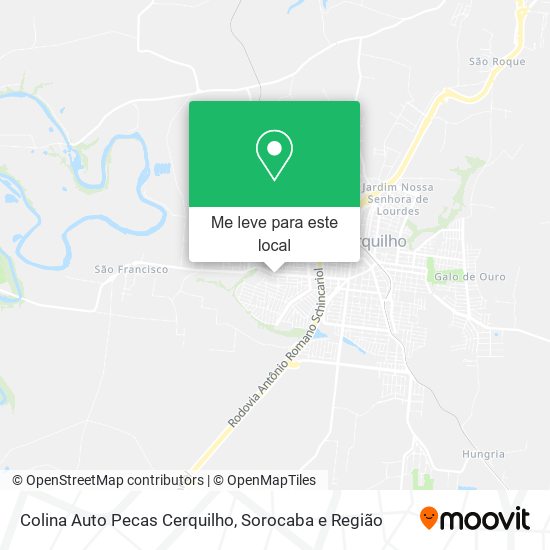 Colina Auto Pecas Cerquilho mapa