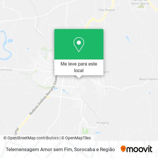 Telemensagem Amor sem Fim mapa