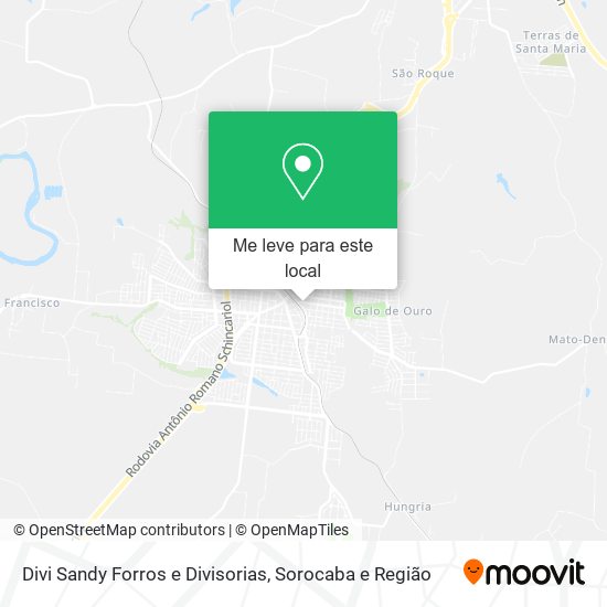 Divi Sandy Forros e Divisorias mapa