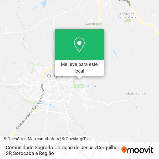 Comunidade Sagrado Coração de Jesus /Cerquilho SP mapa