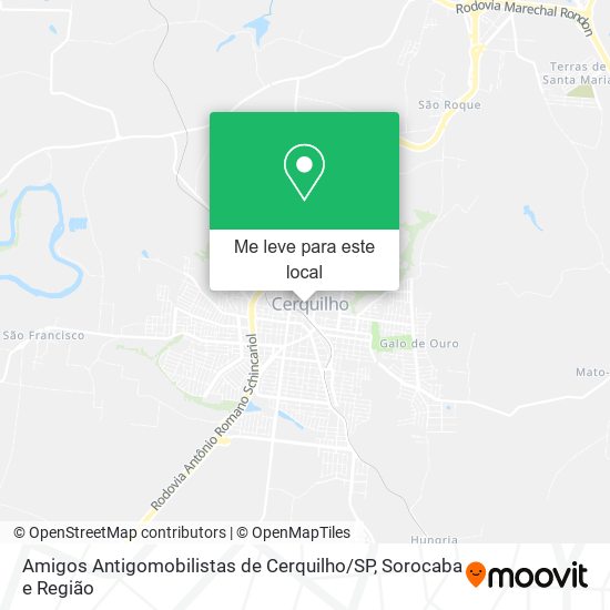 Amigos Antigomobilistas de Cerquilho / SP mapa