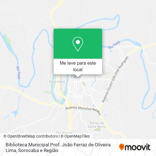 Biblioteca Municipal Prof. João Ferraz de Oliveira Lima mapa