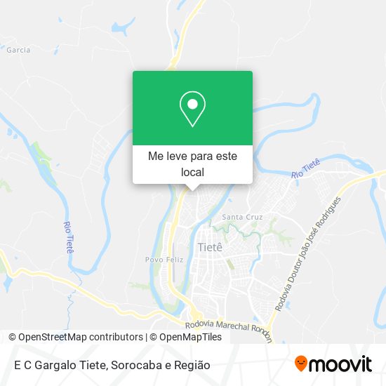 E C Gargalo Tiete mapa