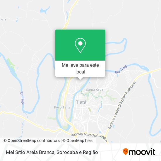 Mel Sítio Areia Branca mapa