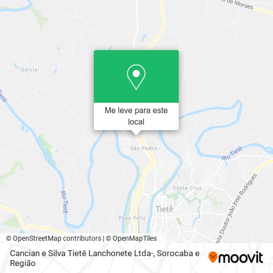 Cancian e Silva Tietê Lanchonete Ltda- mapa