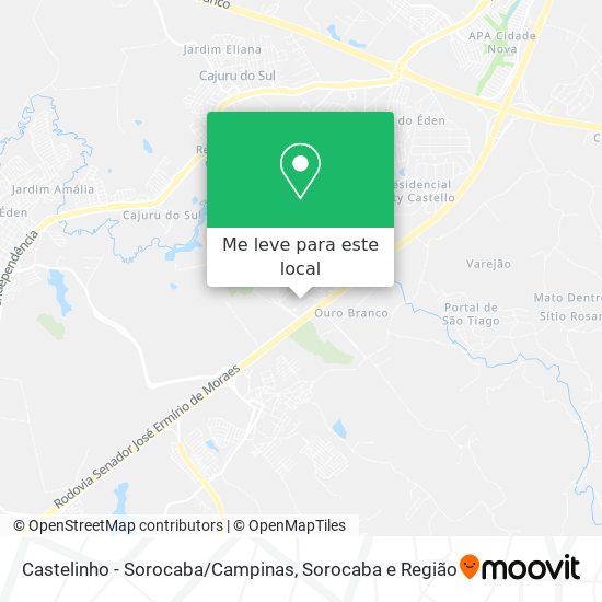 Castelinho - Sorocaba/Campinas mapa