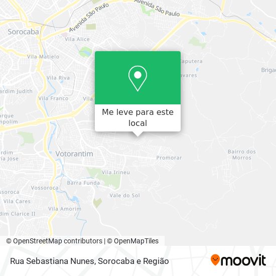 Rua Sebastiana Nunes mapa