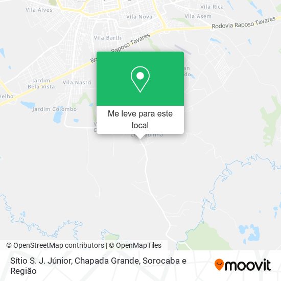 Sítio S. J. Júnior, Chapada Grande mapa