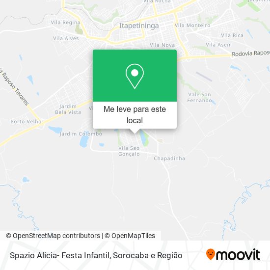 Spazio Alicia- Festa Infantil mapa