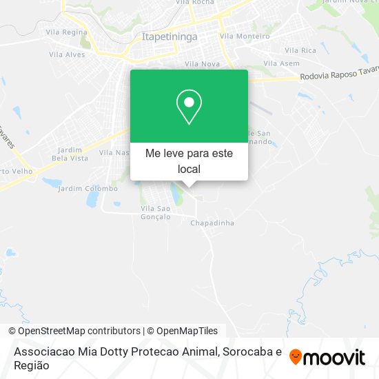 Associacao Mia Dotty Protecao Animal mapa