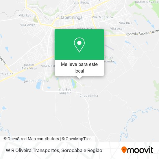 W R Oliveira Transportes mapa