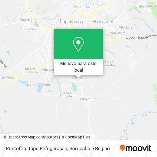 Pontofrio Itape Refrigeração mapa