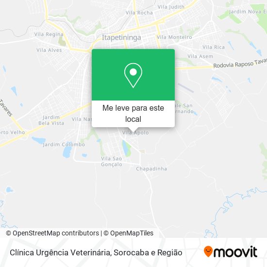 Clínica Urgência Veterinária mapa